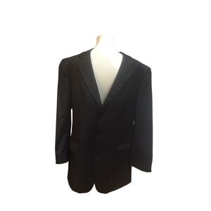 Jos A Banks 3 Button Wool Charcoal Gray Suit Jacket